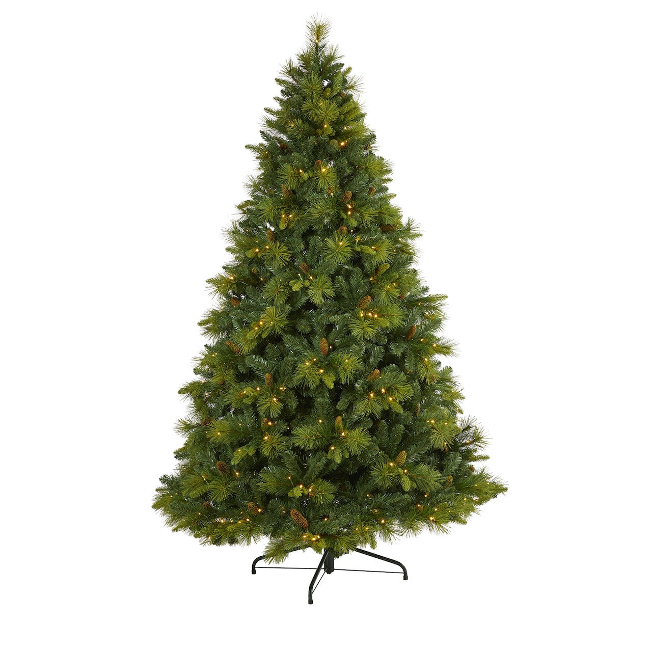 7.5ft. Pre-Lit North Carolina Mixed Pine Artificial Christmas Tree, Warm White LED Lights